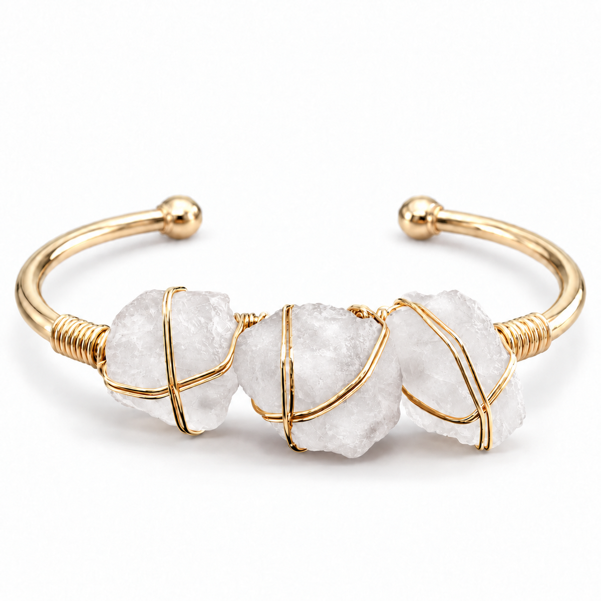Gemstone Wire-Wrapped Bracelet