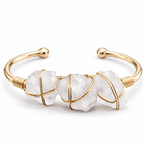 Gemstone Wire-Wrapped Bracelet
