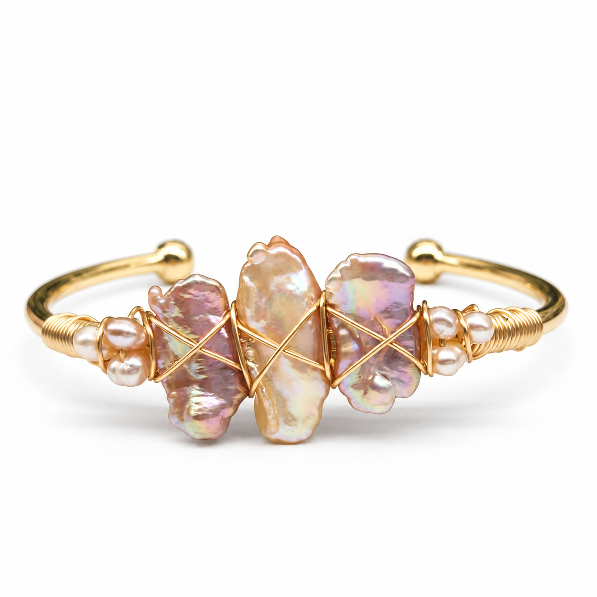 Gemstone Wire-Wrapped Bracelet
