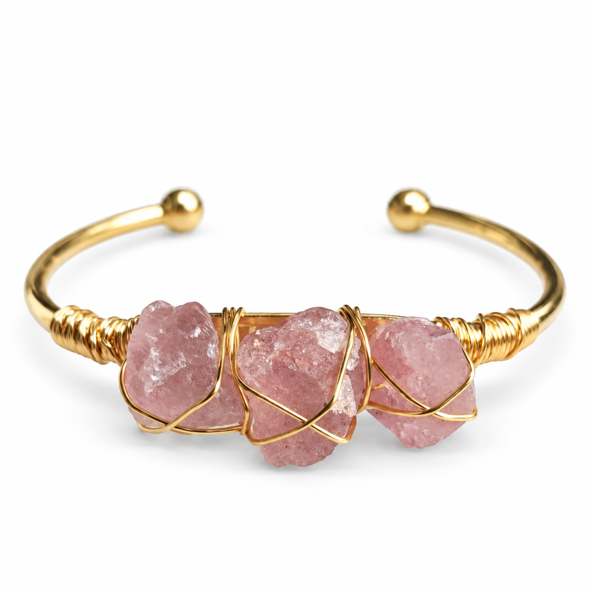 Gemstone Wire-Wrapped Bracelet