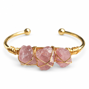 Gemstone Wire-Wrapped Bracelet