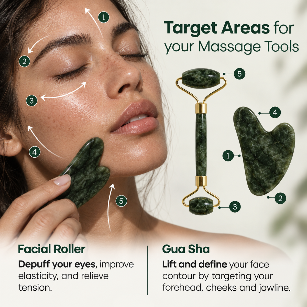 Gua Sha Jade Tool Bundle