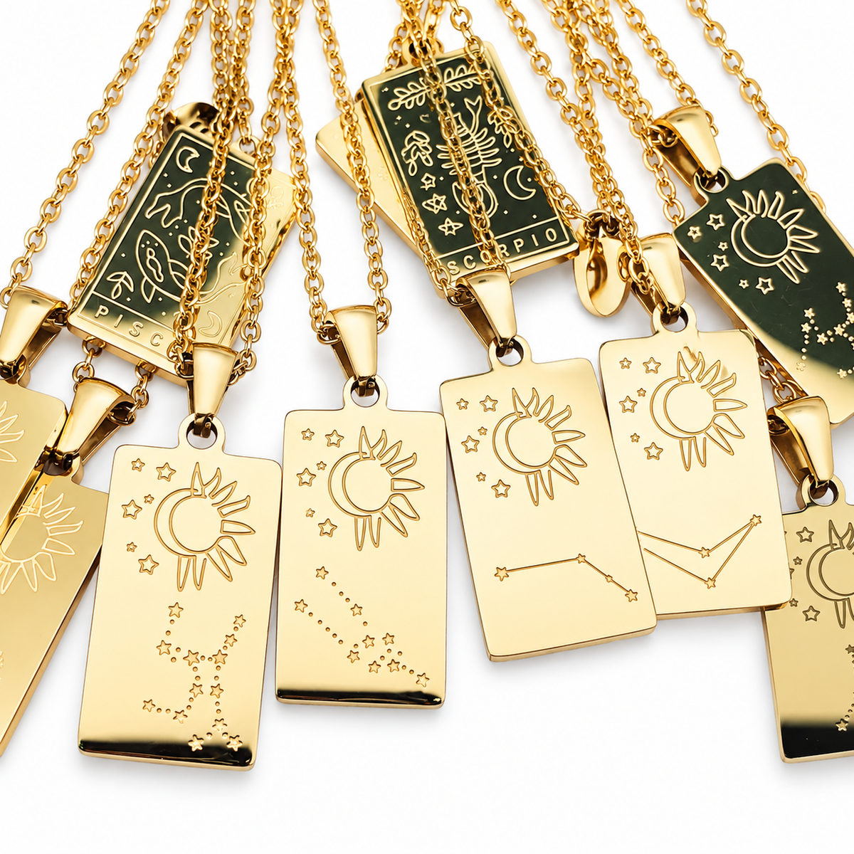 Zodiac Constellation Pendant Necklaces