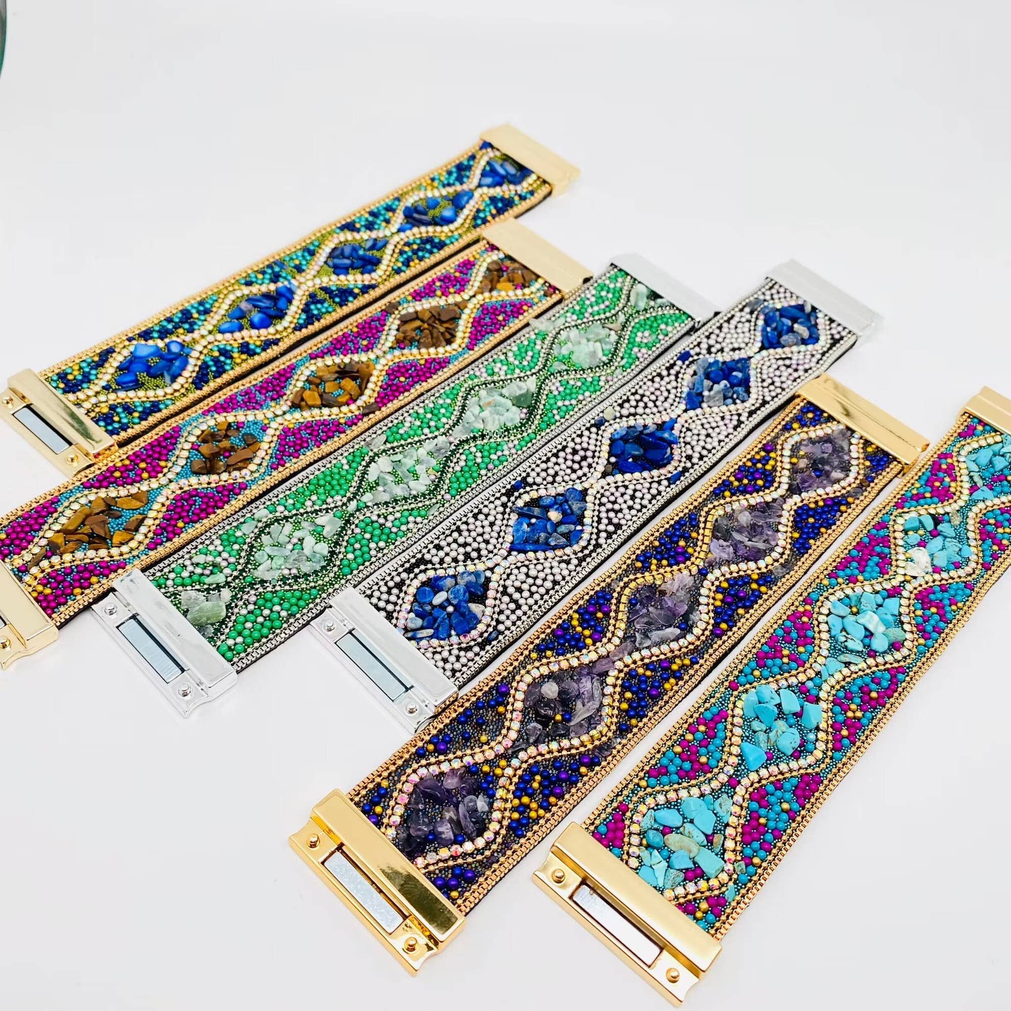 Boho Sparkle Magnetic Cuff Bracelet