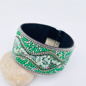 Boho Sparkle Magnetic Cuff Bracelet