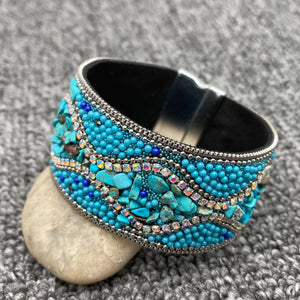 Boho Sparkle Magnetic Cuff Bracelet