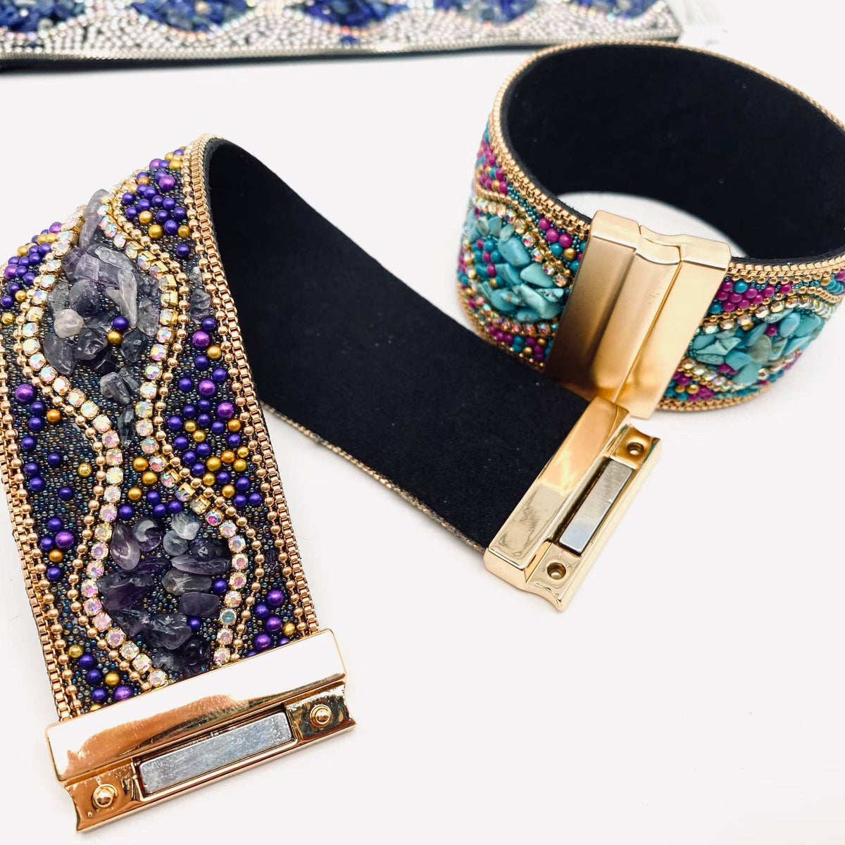 Boho Sparkle Magnetic Cuff Bracelet