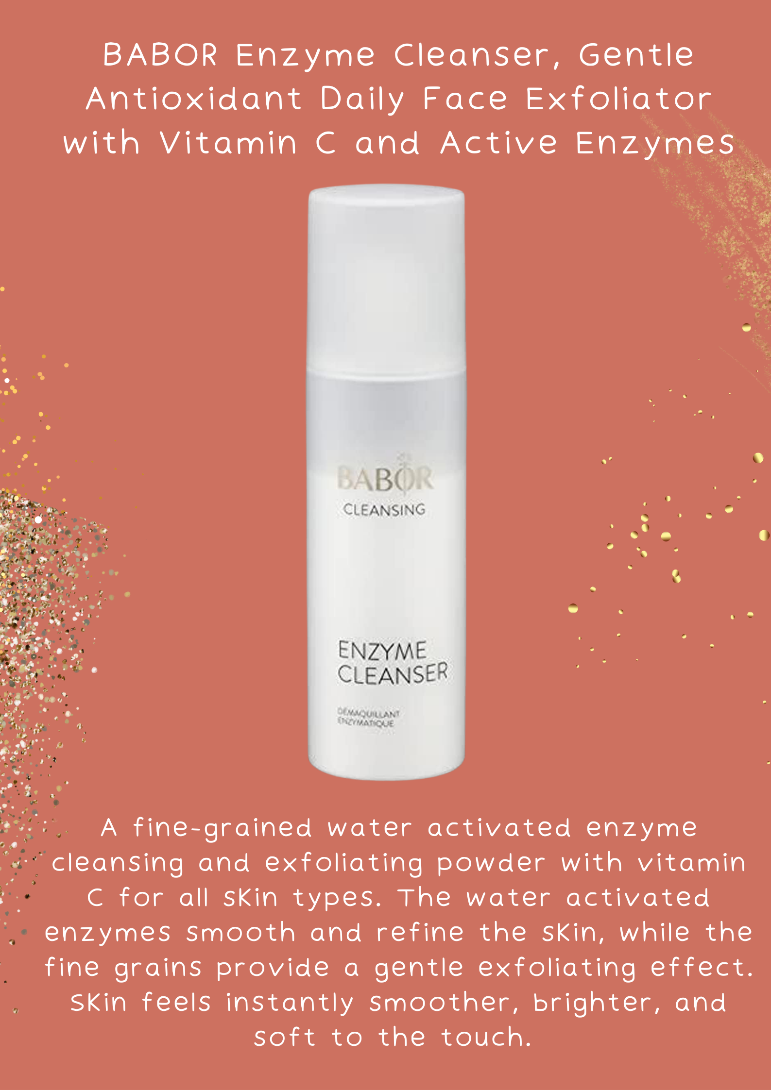 BABOR Enzyme Cleanser, Gentle Antioxidant Daily Face Exfoliator, with Vitamin C and Active Enzymes